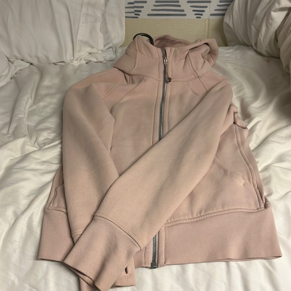 Lululemon full zip Scooba pink size 4.